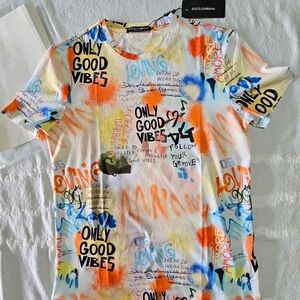 Dolce & Gabbana Multicolor Graphic Tee